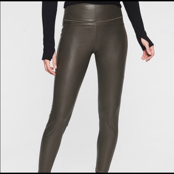 Athleta Pants - Athleta All Over Gleam Faux Leather Leggings XL